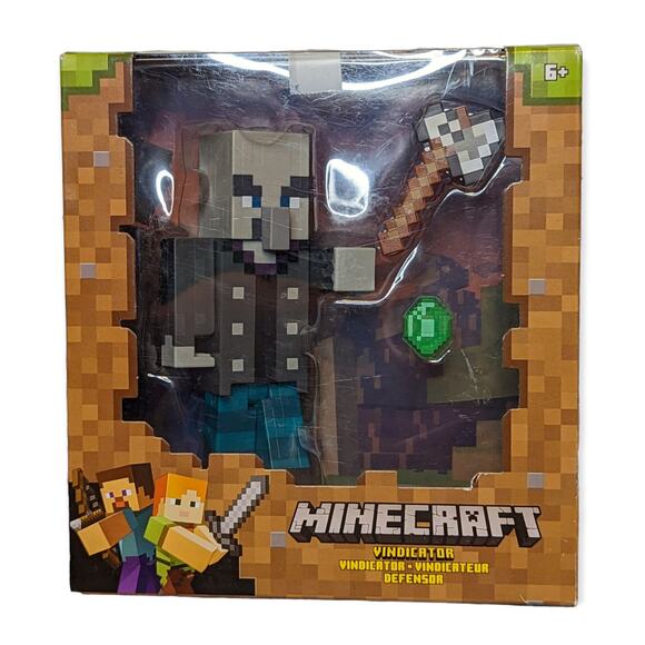 RARE NWT 2018 Mattel Minecraft Videogame Vindicator Action Figure Mojang Toy - Picture 1 of 7